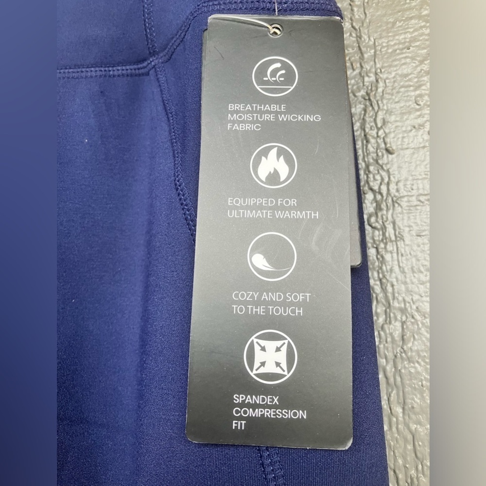 Better Sports Performance Insulated Leggings Size Medium Blue NWT - Picture 5 of 5
